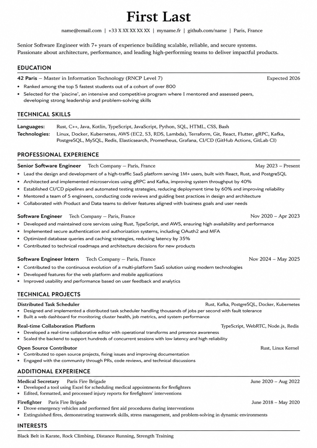 Template CV Tech