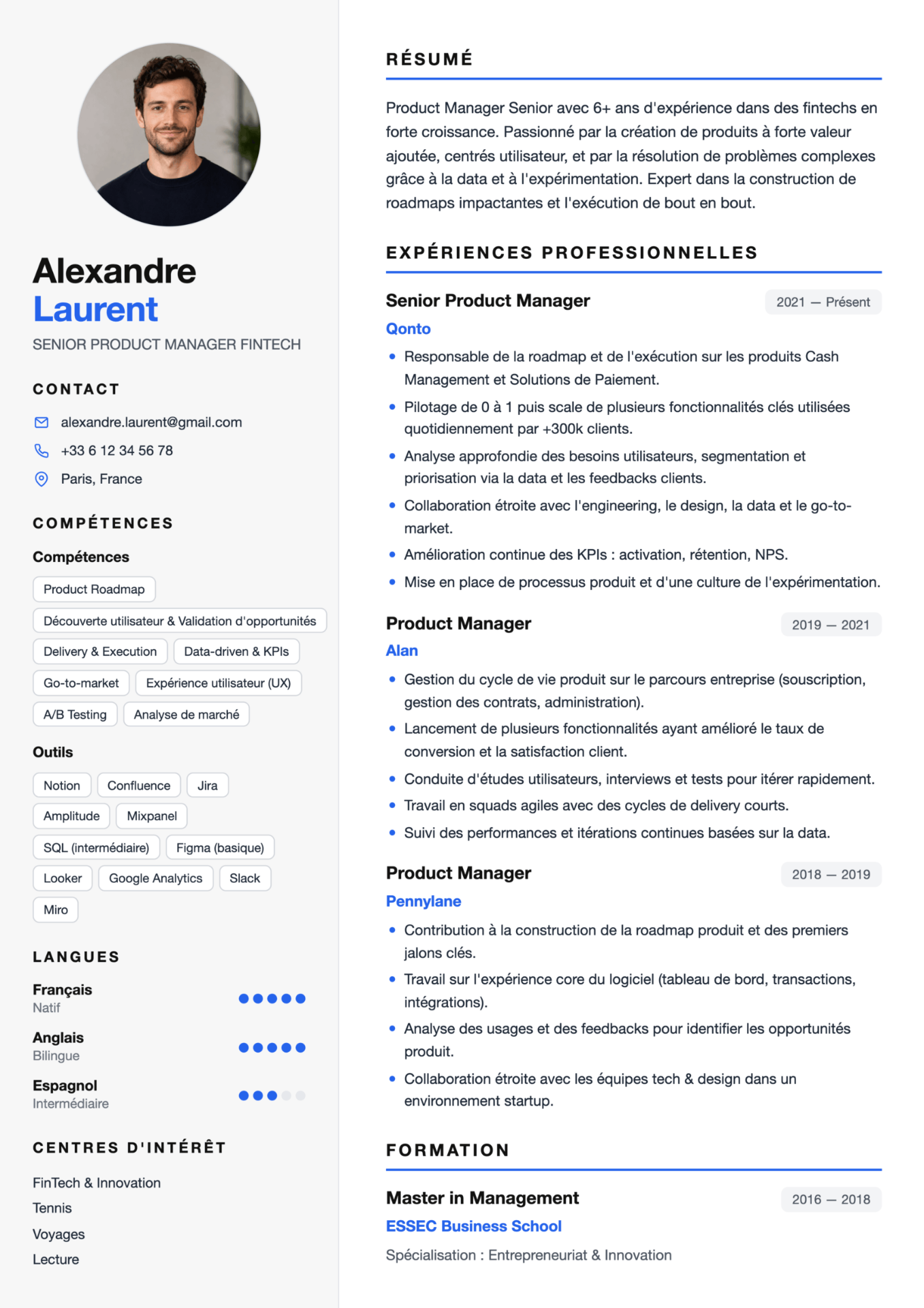 CV Alexandre Laurent